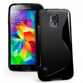 Protection Minigel Noire Bi-Matières pour Samsung "S5 Mini"