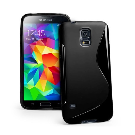 Protection Minigel Noire Bi-Matières pour Samsung "S5 Mini"