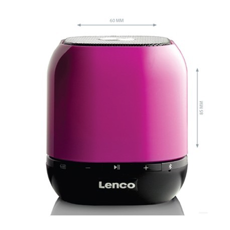 Mini Enceinte Rose Bluetooth Port USB Charge LENCO 3W -Mains-libres