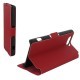 Housse portefeuille latérale avec support pour Sony Xperia Z3 Compact - couleur Rouge