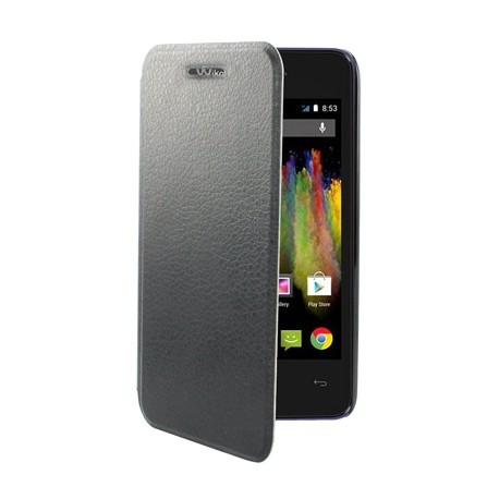 Etui Folio Ultra Fin Simili Noir pour Wiko Kite 4G