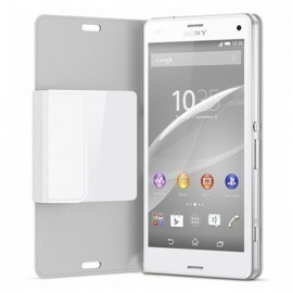 Etui Folio Blanc Fenetre Origine Sony pour Xpéria-Z3 Compact