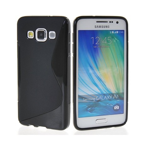 Coque silicone semi-rigide noire pour Samsung Galaxy A3